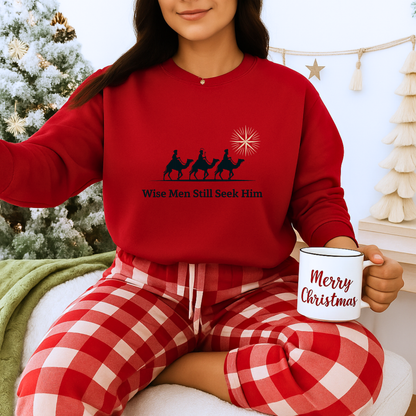 Unisex Heavy Blend™ mw2104 | Wise Men Still Seek Him Christian Christmas Sweatshirt – Nativity Holiday Crewneck, Faith Based Xmas Gift