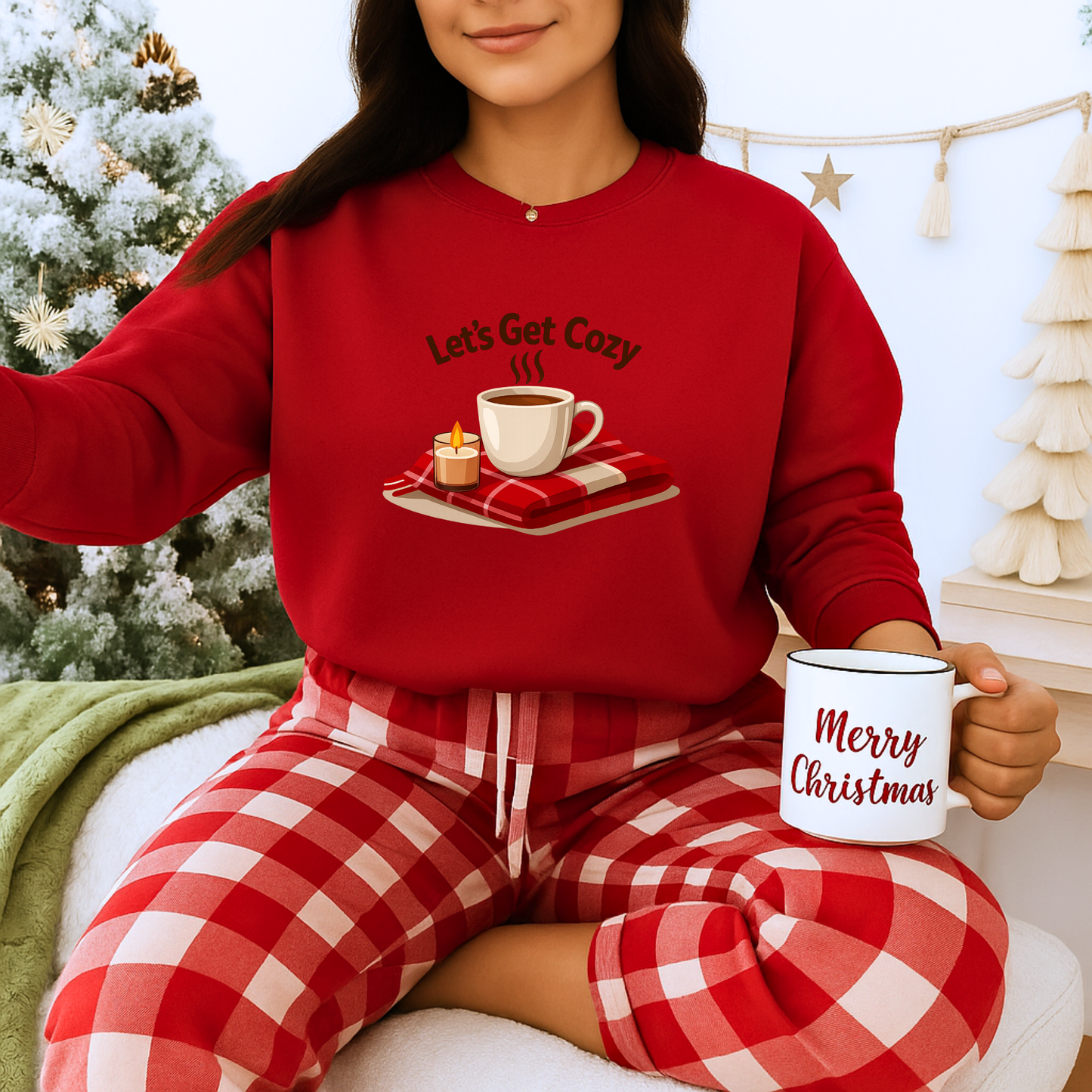 Unisex Heavy Blend™ mw2118 | Let’s Get Cozy Sweatshirt – Warm Winter Coffee Crewneck, Cute Cozy Holiday Gift for Her