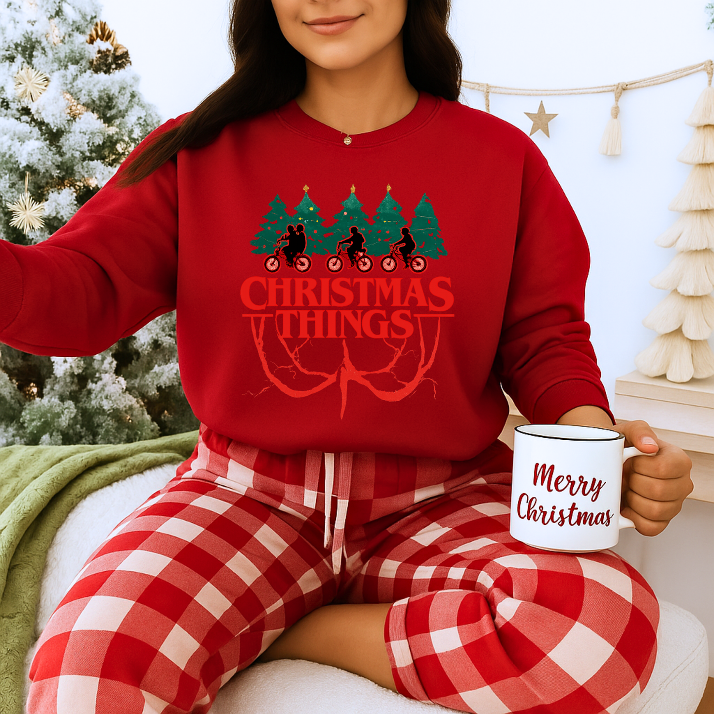 Unisex Heavy Blend™ mw2016 | Christmas Things Sweatshirt – Funny Holiday Crewneck | Cozy Unisex Winter Gift for Stranger Things Fans