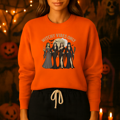 Unisex Heavy Blend™ Witchy Vibes Only Sweatshirt – Spooky Season Witches Crewneck | mw1014