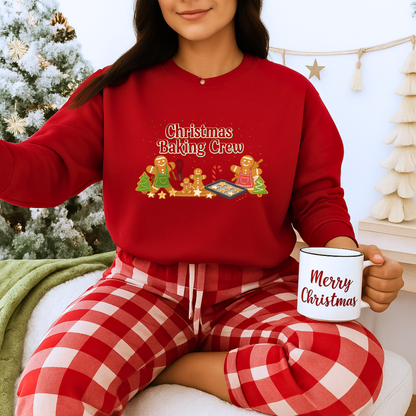 Unisex Heavy Blend™ mw2091 | Christmas Baking Crew Sweatshirt – Cute Gingerbread Cookie Lovers Holiday Pullover, Matching Family Christmas Outfit