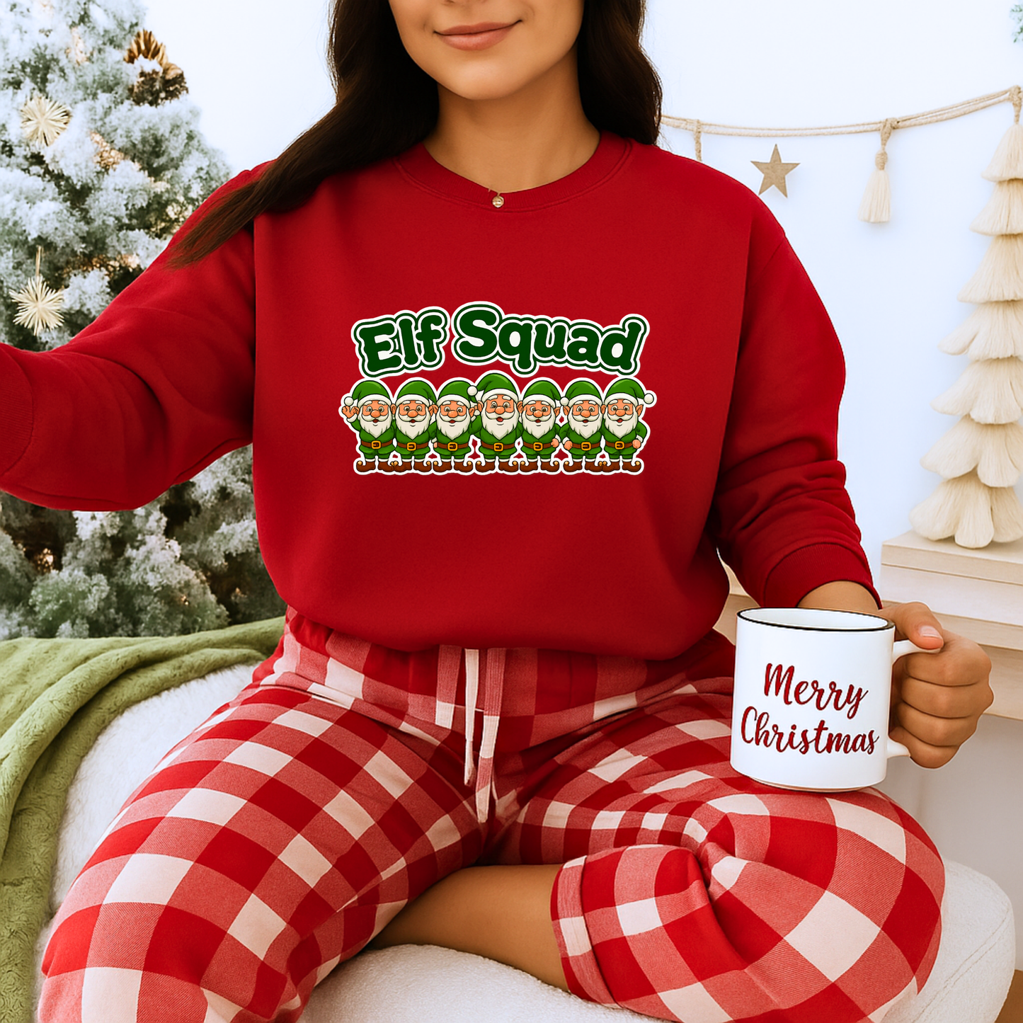 Unisex Heavy Blend™ mw2076 | Elf Squad Christmas Sweatshirt – Funny Holiday Elf Crewneck, Festive Matching Family Pullover Sweater