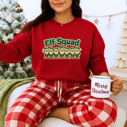 Unisex Heavy Blend™ mw2076 | Elf Squad Christmas Sweatshirt – Funny Holiday Elf Crewneck, Festive Matching Family Pullover Sweater