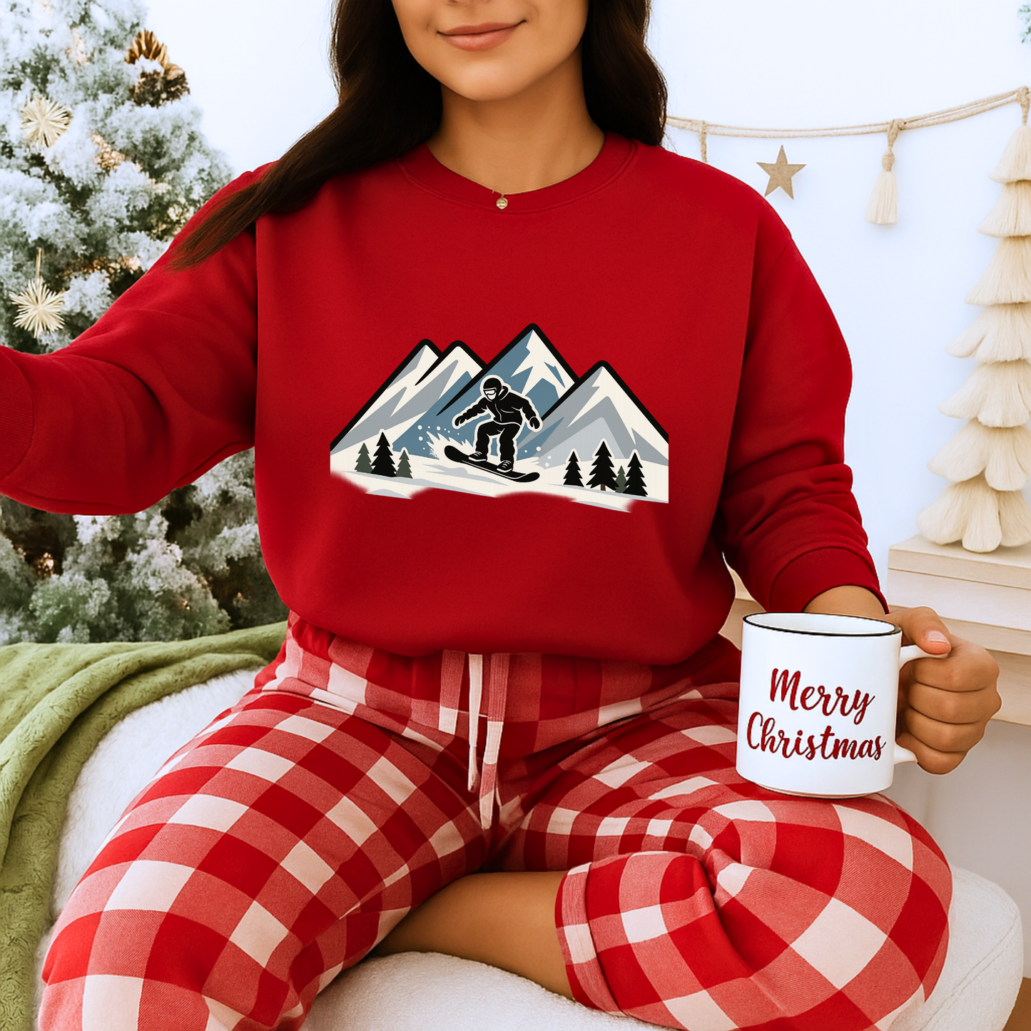 Unisex Heavy Blend™ mw2107 | Snowboarding Mountain Sweatshirt – Cool Winter Sports Crewneck, Extreme Snowboard Gift for Riders