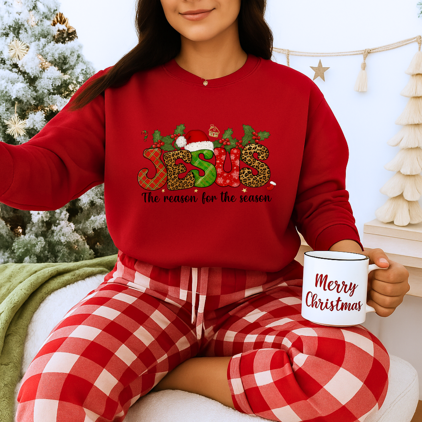 Unisex Heavy Blend™ mw2106 | Jesus Is the Reason for the Season Christmas Sweatshirt – Christian Holiday Crewneck, Faith Based Xmas Gift
