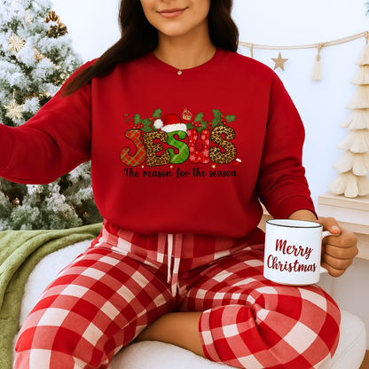 Unisex Heavy Blend™ mw2106 | Jesus Is the Reason for the Season Christmas Sweatshirt – Christian Holiday Crewneck, Faith Based Xmas Gift