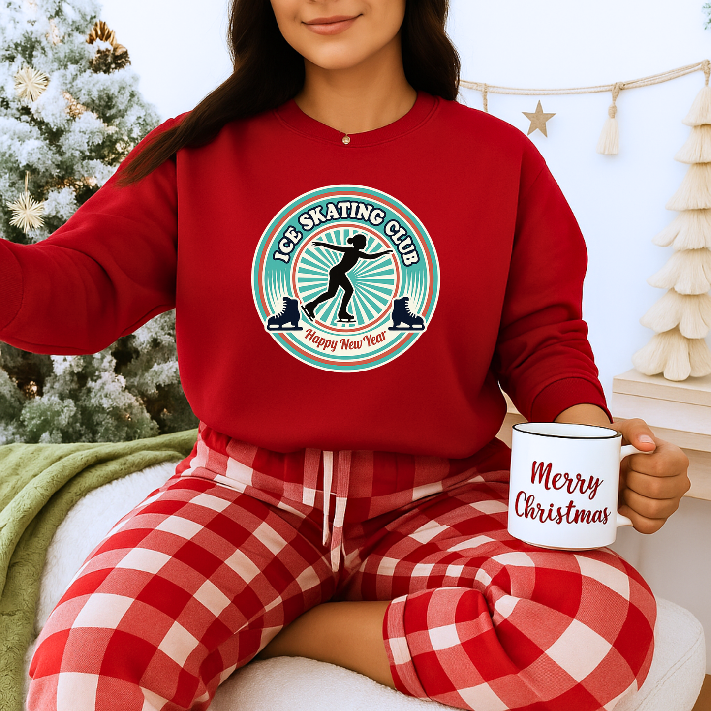 Unisex Heavy Blend™ mw2083 | Ice Skating Club Sweatshirt – Retro Winter Skater Pullover, Cozy Figure Skating Sweater Gift for Skaters