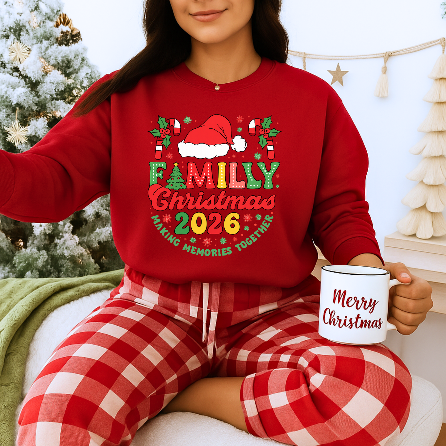 Unisex Heavy Blend™ mw2015 | Family Christmas 2026 Sweatshirt – Matching Holiday Crewneck | Custom Festive Unisex Gift