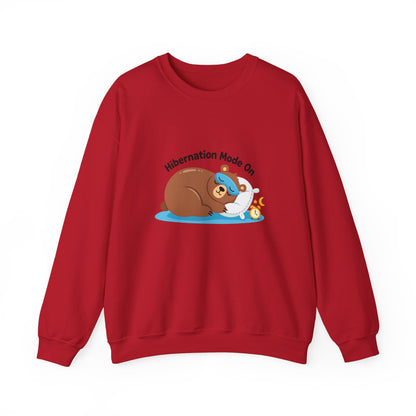 Unisex Heavy Blend™ mw2082 | Hibernation Mode On Bear Sweatshirt – Cozy Winter Sleepy Animal Pullover, Cute Lazy Day Sweater Gift