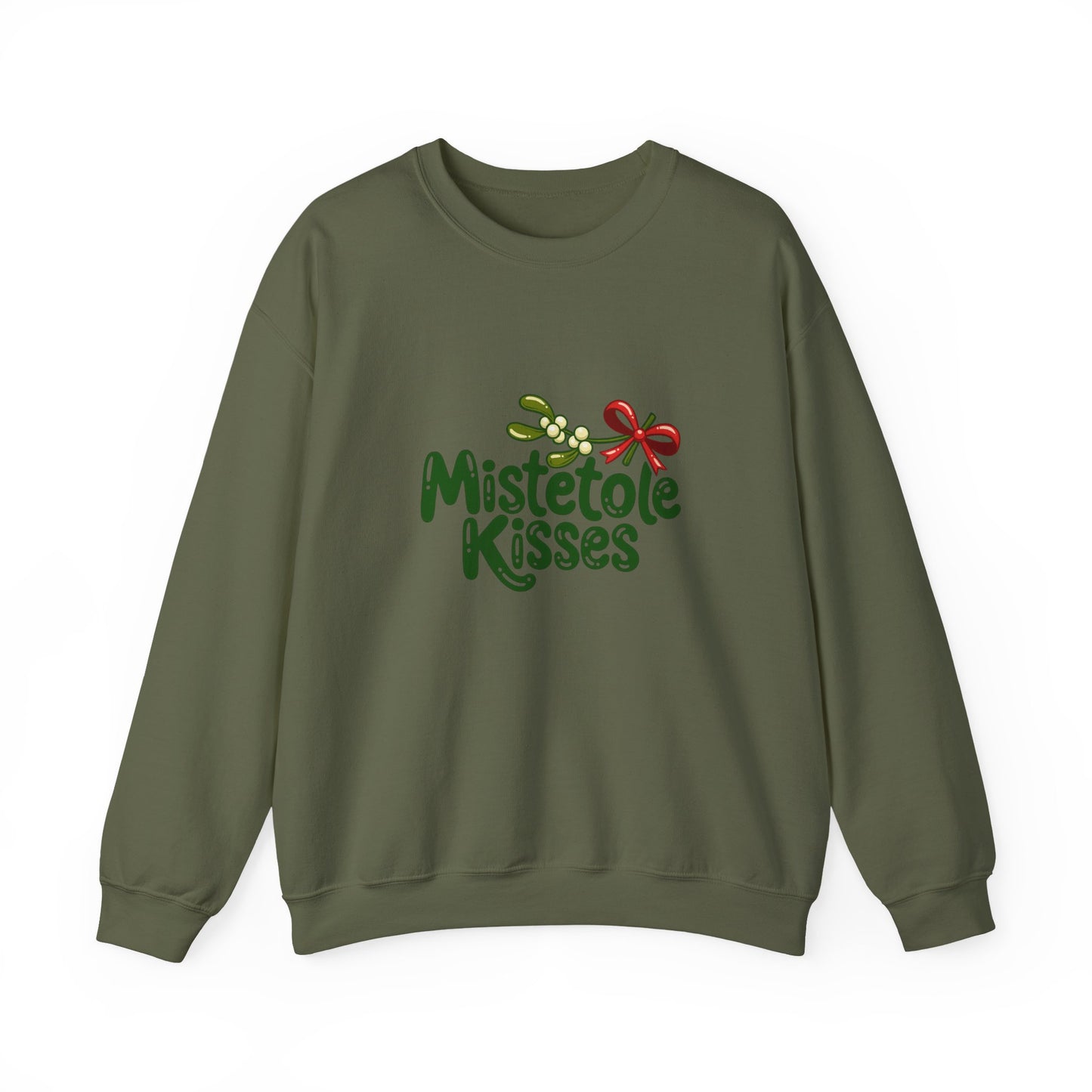 Unisex Heavy Blend™ mw2094 | Mistletoe Kisses Christmas Sweatshirt – Cute Holiday Pullover, Festive Couple Gift, Cozy Winter Shirt