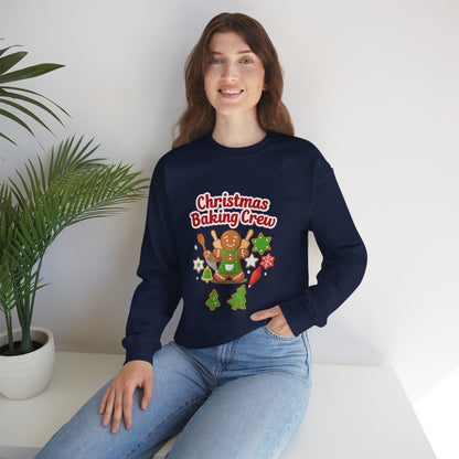 Unisex Heavy Blend™ mw2086 | Christmas Baking Crew Sweatshirt – Cute Gingerbread Cookie Holiday Pullover for Bakers & Family