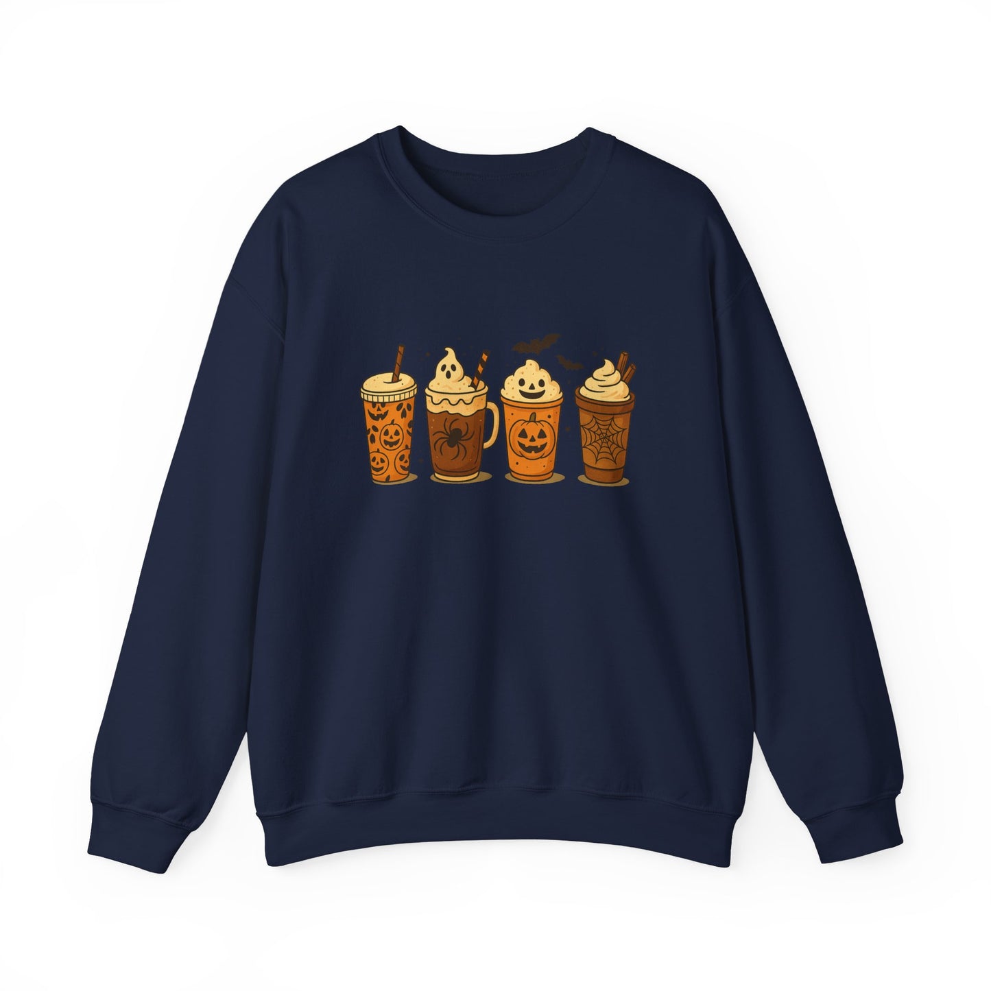 Unisex Heavy Blend™ Spooky Season Coffee Sweatshirt – Pumpkin Latte Halloween Vibes | mw1017