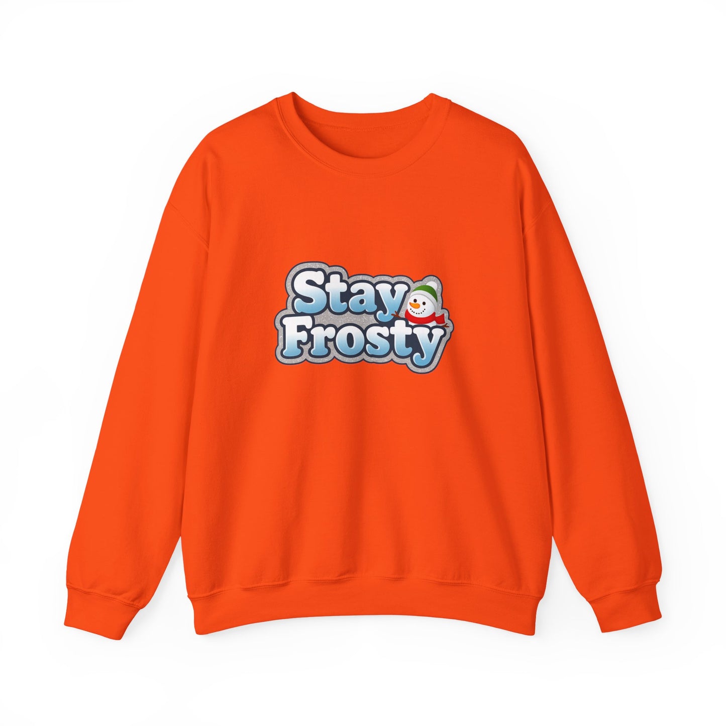 Unisex Heavy Blend™ mw2099 | Stay Frosty Christmas Sweatshirt – Funny Snowman Holiday Crewneck, Cozy Winter Xmas Gift