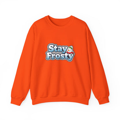 Unisex Heavy Blend™ mw2099 | Stay Frosty Christmas Sweatshirt – Funny Snowman Holiday Crewneck, Cozy Winter Xmas Gift