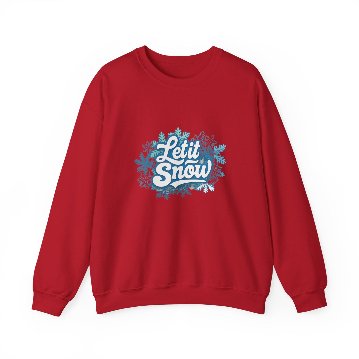 Unisex Heavy Blend™ mw2066 | Let It Snow Christmas Sweatshirt – Winter Snowflake Holiday Crewneck, Festive Pullover Sweater
