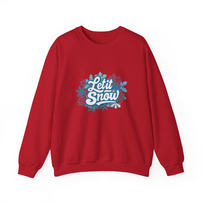 Unisex Heavy Blend™ mw2066 | Let It Snow Christmas Sweatshirt – Winter Snowflake Holiday Crewneck, Festive Pullover Sweater