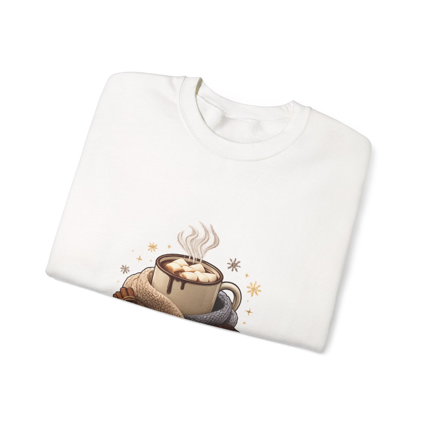 Unisex Heavy Blend™ mw2137 | Cocoa and Chill Christmas Sweatshirt – Cozy Hot Chocolate Holiday Crewneck, Cute Winter Gift