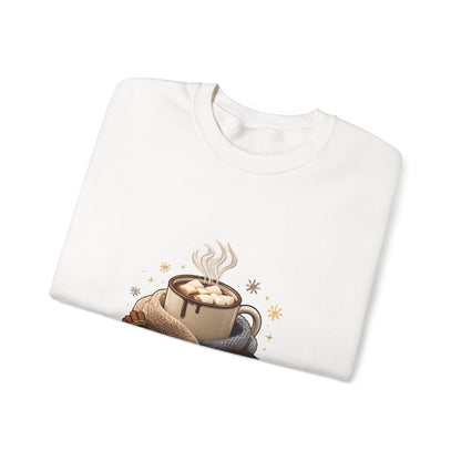 Unisex Heavy Blend™ mw2137 | Cocoa and Chill Christmas Sweatshirt – Cozy Hot Chocolate Holiday Crewneck, Cute Winter Gift