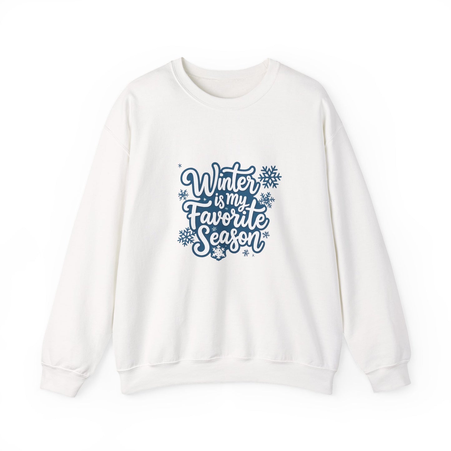 Unisex Heavy Blend™ mw2100 | Winter Is My Favorite Season Sweatshirt – Cozy Snowflake Winter Crewneck, Cute Cold Weather Gift