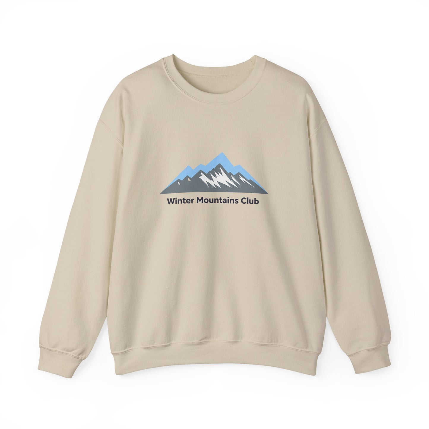 Unisex Heavy Blend™ mw2069 | Winter Mountains Club Sweatshirt – Outdoors Hiking Adventure Crewneck, Cozy Winter Pullover Sweater