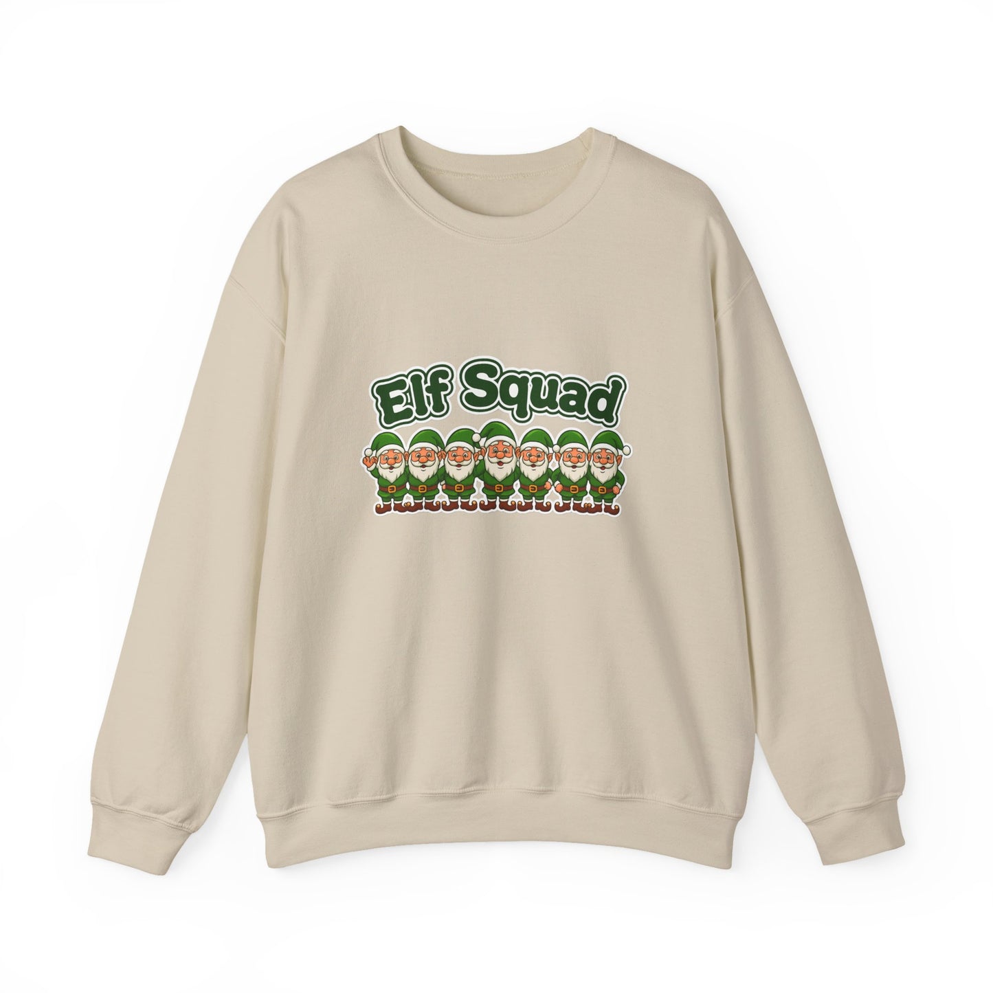 Unisex Heavy Blend™ mw2076 | Elf Squad Christmas Sweatshirt – Funny Holiday Elf Crewneck, Festive Matching Family Pullover Sweater