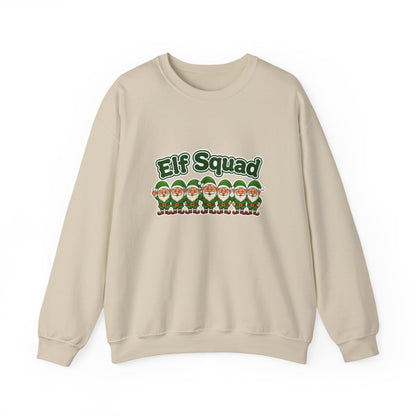 Unisex Heavy Blend™ mw2076 | Elf Squad Christmas Sweatshirt – Funny Holiday Elf Crewneck, Festive Matching Family Pullover Sweater