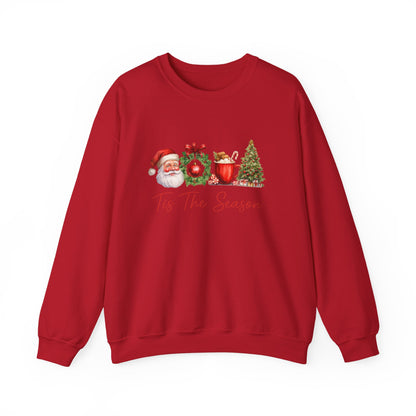 Unisex Heavy Blend™ mw2007 | Tis The Season Christmas Sweatshirt – Festive Santa & Holiday Crewneck | Cozy Unisex Winter Gift