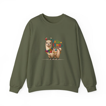 Unisex Heavy Blend™ mw2124 | Fa La La Llama Christmas Sweatshirt – Funny Holiday Llama Crewneck, Cute Festive Xmas Gift