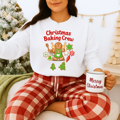Unisex Heavy Blend™ mw2086 | Christmas Baking Crew Sweatshirt – Cute Gingerbread Cookie Holiday Pullover for Bakers & Family
