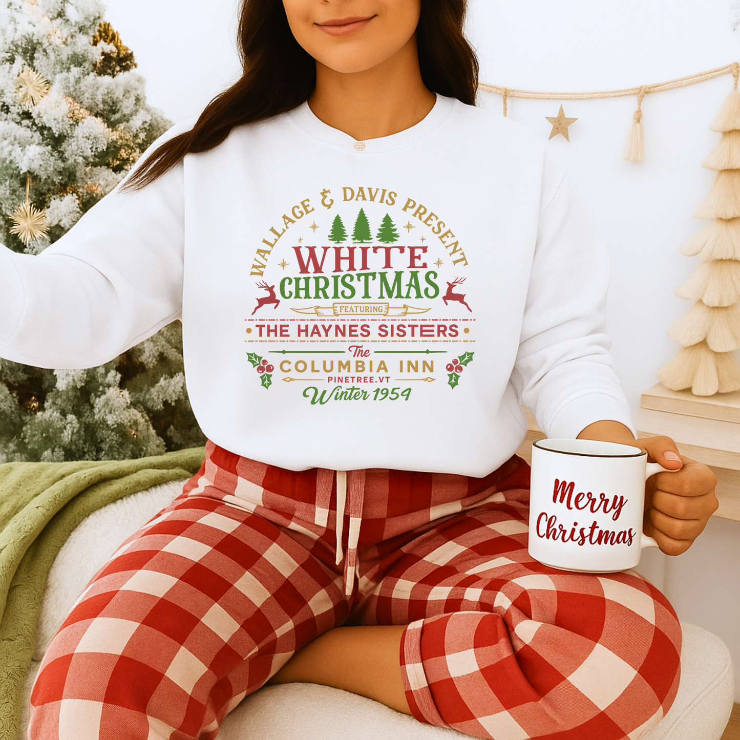 Unisex Heavy Blend™ mw2048 | White Christmas Movie Sweatshirt – Vintage Holiday Crewneck, Retro 1954 Musical Pullover, Classic Christmas Sweater
