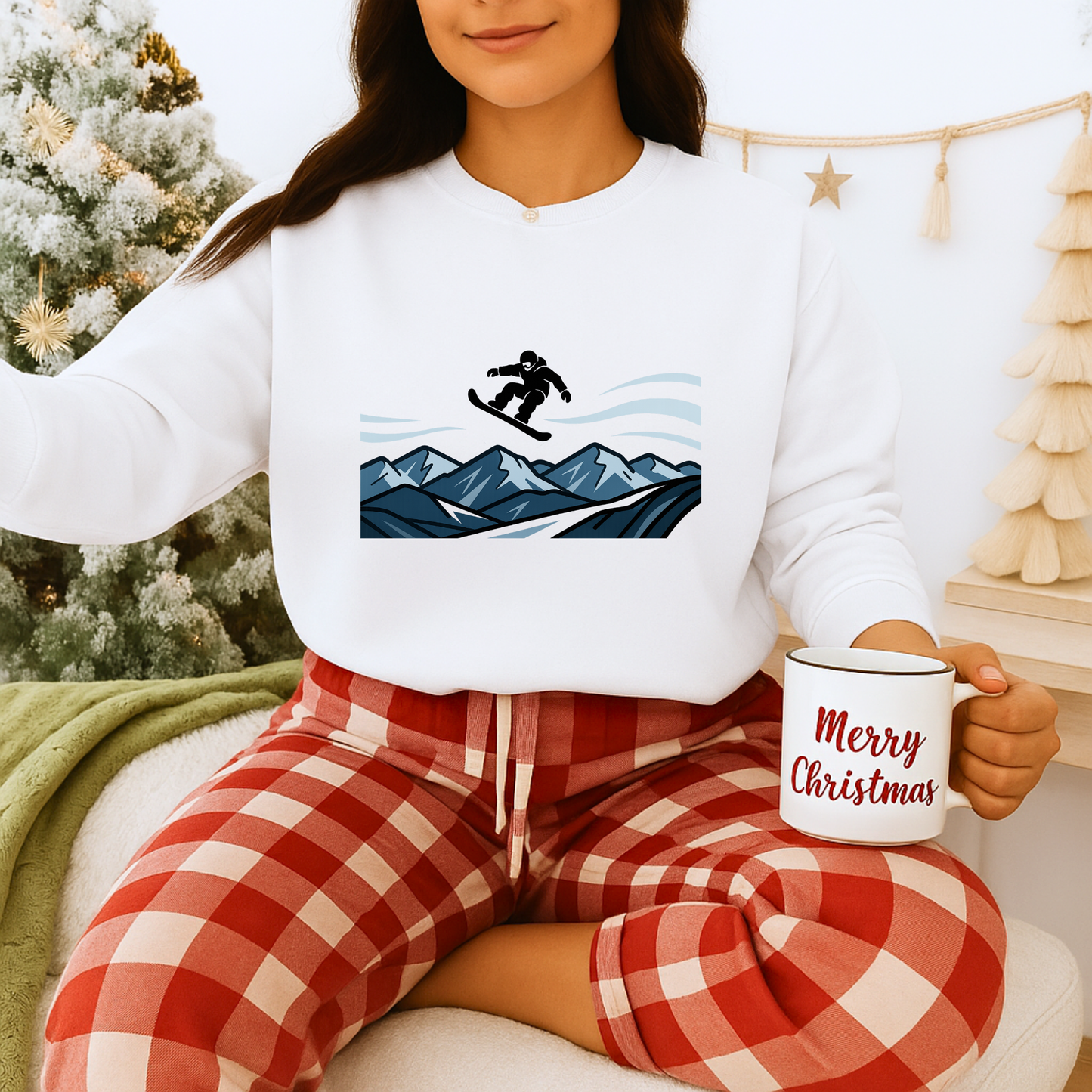 Unisex Heavy Blend™ mw2105 | Snowboard Mountain Sweatshirt – Extreme Winter Sports Crewneck, Cool Snowboarding Gift for Riders