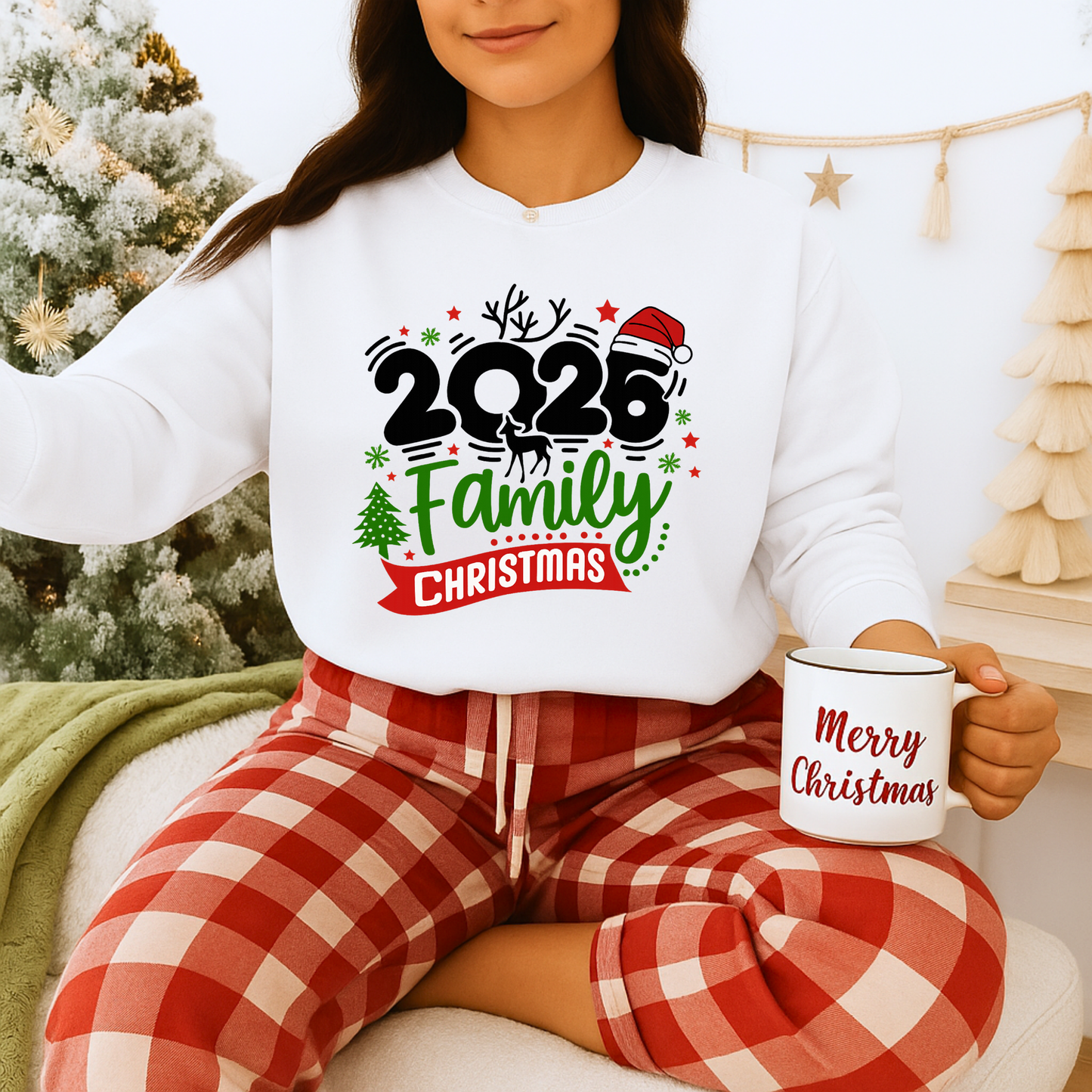 Unisex Heavy Blend™ mw2035 | Family Christmas Sweatshirt – Matching Holiday Pajama Party Outfit | Custom Unisex Winter Gift
