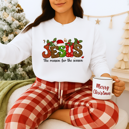 Unisex Heavy Blend™ mw2106 | Jesus Is the Reason for the Season Christmas Sweatshirt – Christian Holiday Crewneck, Faith Based Xmas Gift