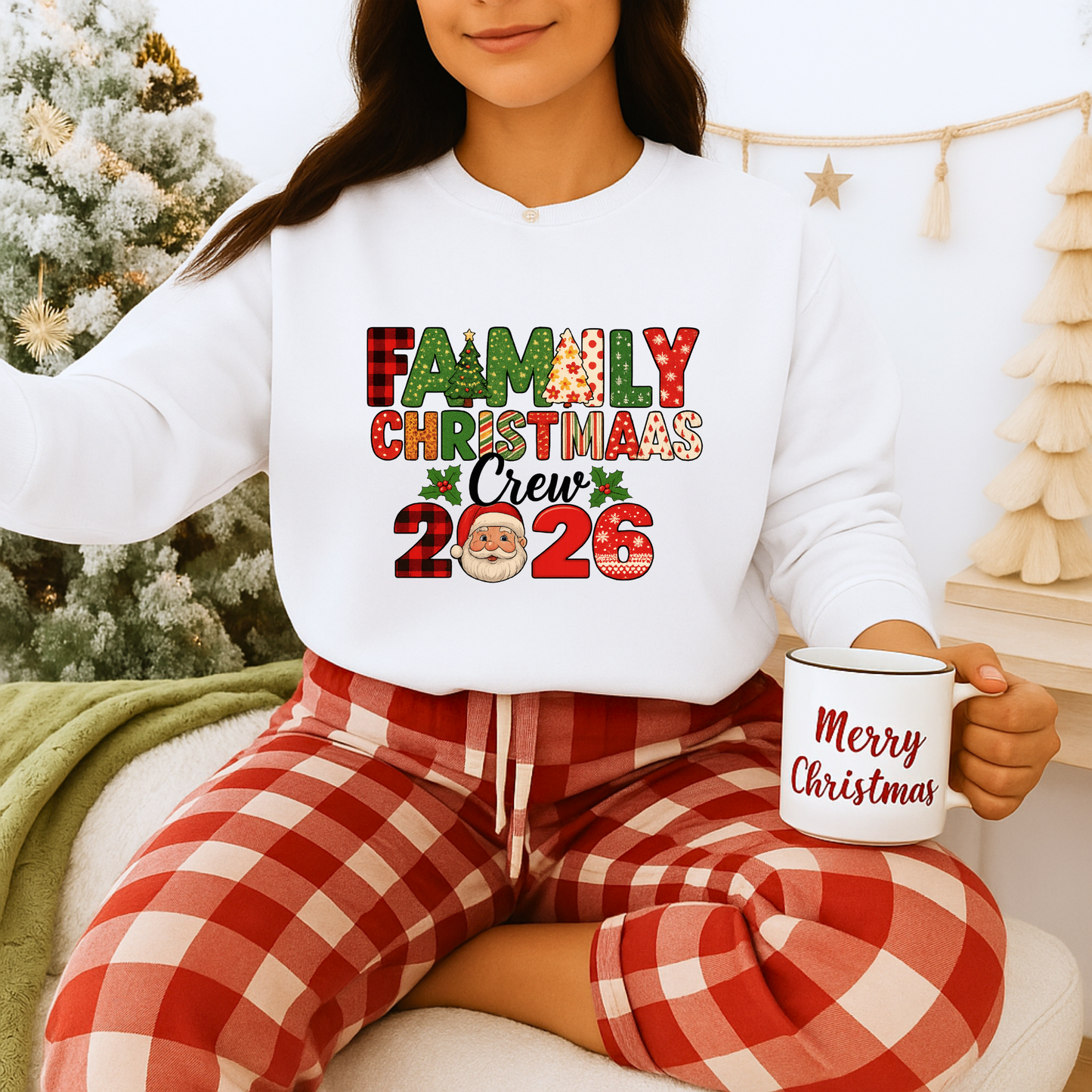 Unisex Heavy Blend™ mw2022 | Family Christmas Crew Sweatshirt – Matching Holiday Pajama Party Shirt | Custom Unisex Winter Gift