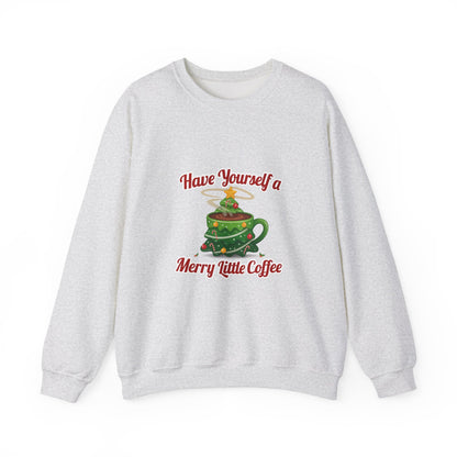 Unisex Heavy Blend™ mw2131 | Have Yourself a Merry Little Coffee Christmas Sweatshirt – Funny Holiday Coffee Lover Crewneck, Festive Xmas Gift
