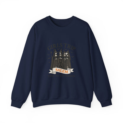 Unisex Heavy Blend™ Girls Trip Salem Sweatshirt – Time to Get Wicked Witch Crewneck | mw1010