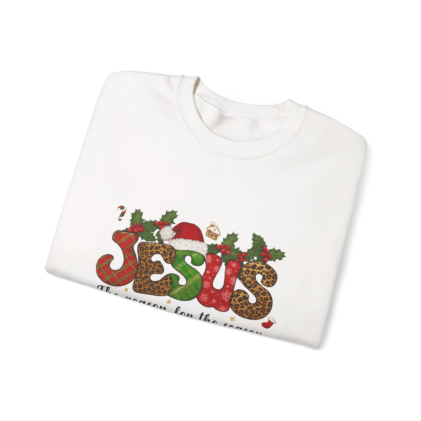 Unisex Heavy Blend™ mw2106 | Jesus Is the Reason for the Season Christmas Sweatshirt – Christian Holiday Crewneck, Faith Based Xmas Gift