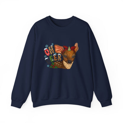 Unisex Heavy Blend™ mw2017 | Oh Deer Christmas Sweatshirt – Funny Reindeer Holiday Crewneck | Cute Unisex Winter Gift