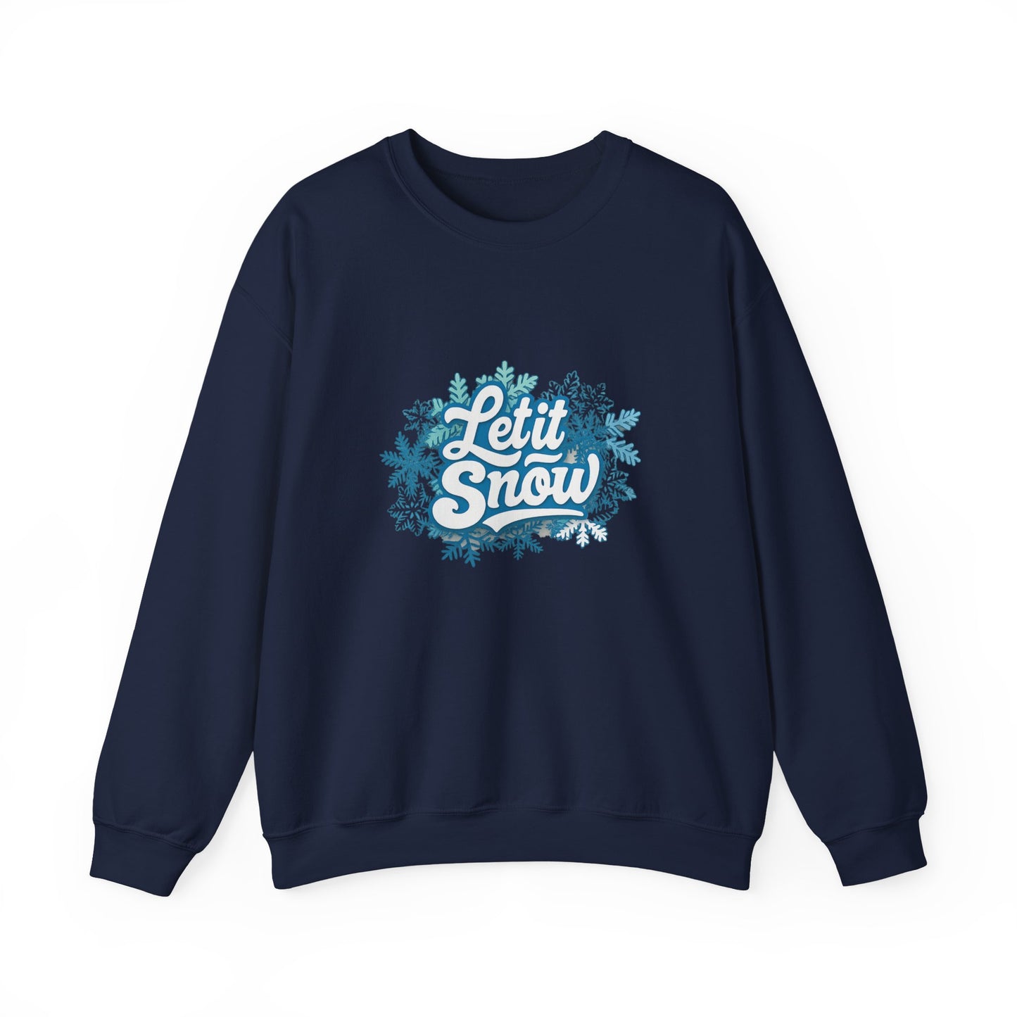 Unisex Heavy Blend™ mw2066 | Let It Snow Christmas Sweatshirt – Winter Snowflake Holiday Crewneck, Festive Pullover Sweater