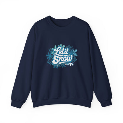 Unisex Heavy Blend™ mw2066 | Let It Snow Christmas Sweatshirt – Winter Snowflake Holiday Crewneck, Festive Pullover Sweater
