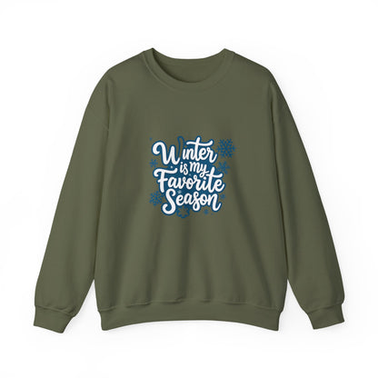 Unisex Heavy Blend™ mw2100 | Winter Is My Favorite Season Sweatshirt – Cozy Snowflake Winter Crewneck, Cute Cold Weather Gift