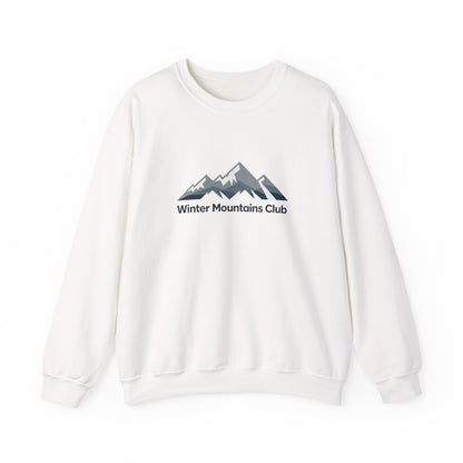 Unisex Heavy Blend™ mw2070 | Winter Mountains Club Sweatshirt – Outdoors Hiking Adventure Crewneck, Cozy Winter Pullover Sweater