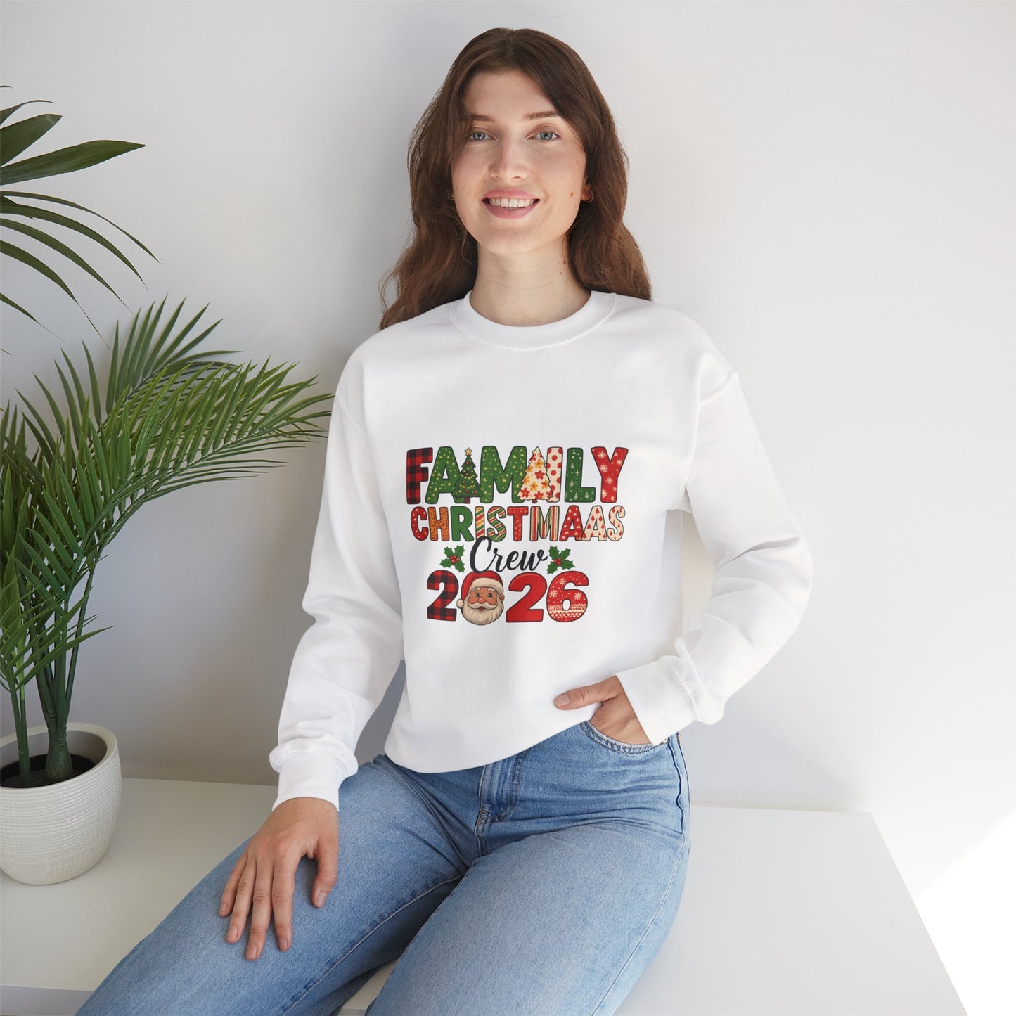 Unisex Heavy Blend™ mw2022 | Family Christmas Crew Sweatshirt – Matching Holiday Pajama Party Shirt | Custom Unisex Winter Gift