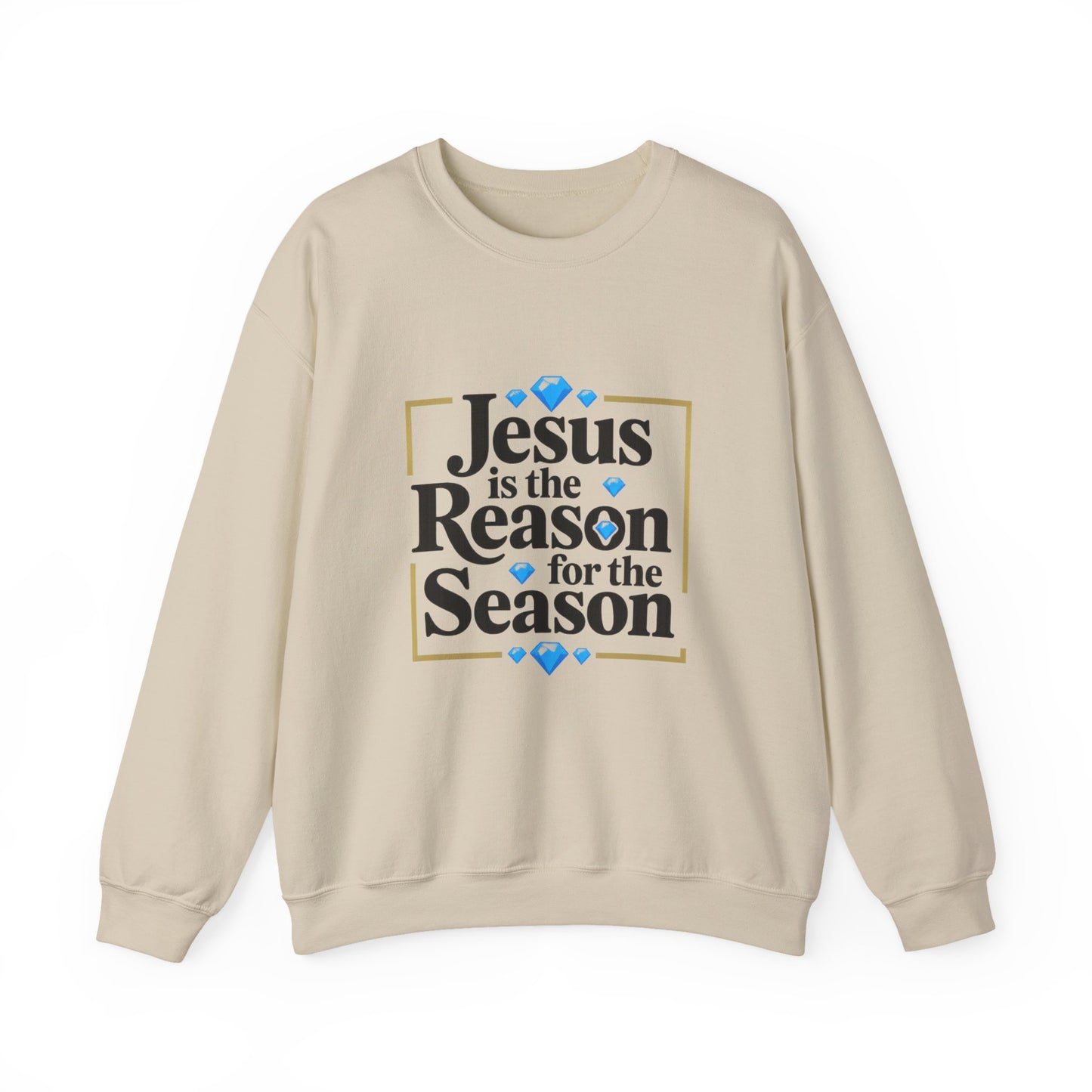 Unisex Heavy Blend™ mw2074 | Jesus Is the Reason for the Season Sweatshirt – Christian Christmas Bible Verse Crewneck, Religious Holiday Pullover