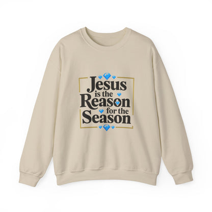 Unisex Heavy Blend™ mw2074 | Jesus Is the Reason for the Season Sweatshirt – Christian Christmas Bible Verse Crewneck, Religious Holiday Pullover