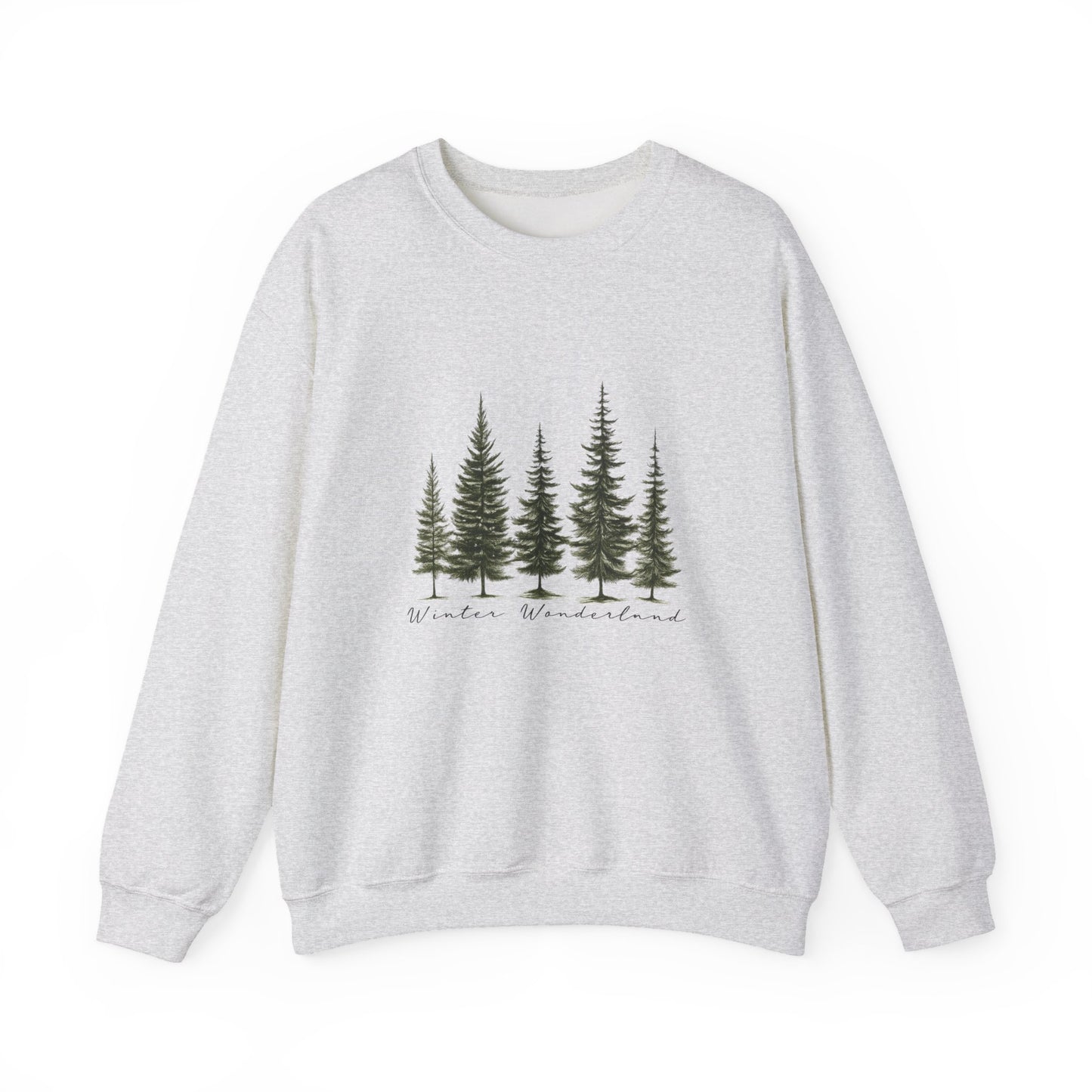 Unisex Heavy Blend™ mw2039 | Winter Wonderland Sweatshirt – Cozy Pine Tree Forest Crewneck | Aesthetic Holiday Winter Pullover
