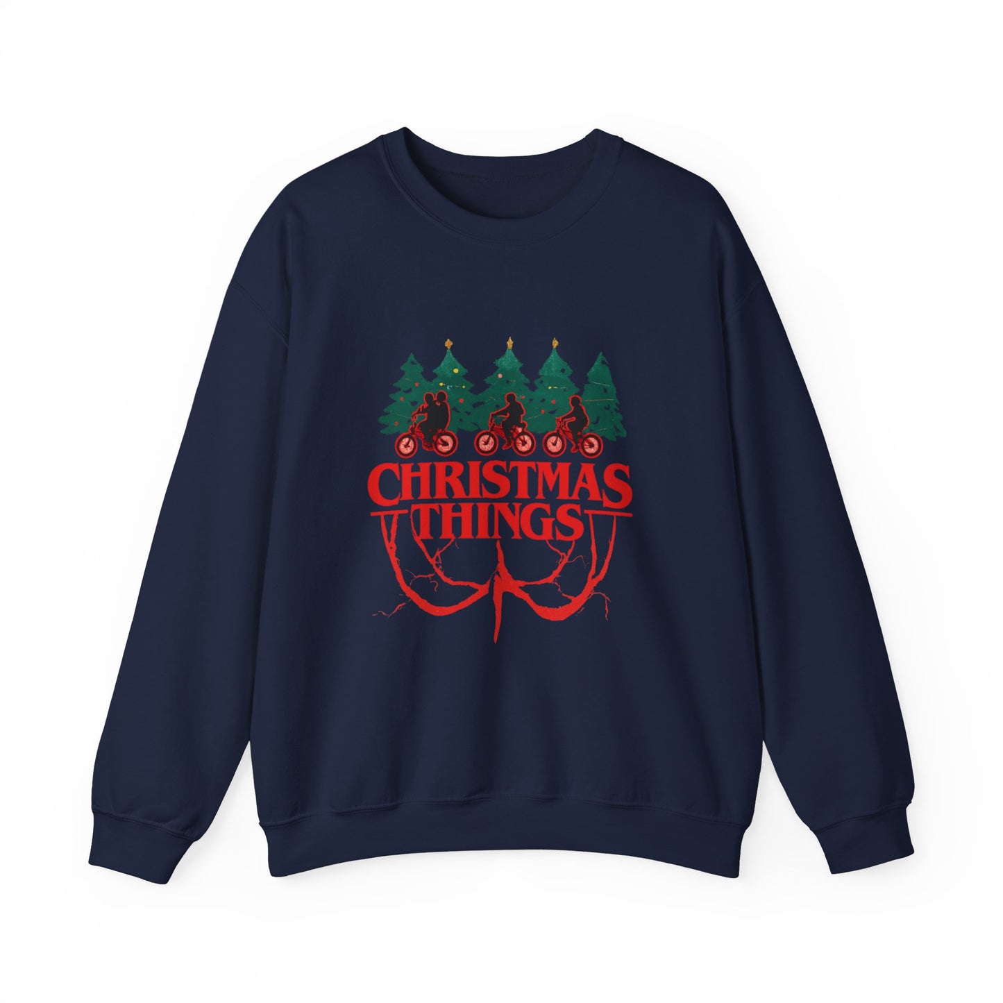 Unisex Heavy Blend™ mw2016 | Christmas Things Sweatshirt – Funny Holiday Crewneck | Cozy Unisex Winter Gift for Stranger Things Fans