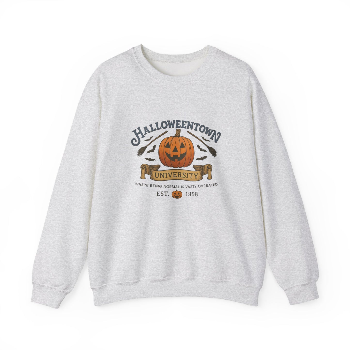 Unisex Heavy Blend™ Funny Collegiate Halloween Sweatshirt – Halloweentown University Style | mw1015