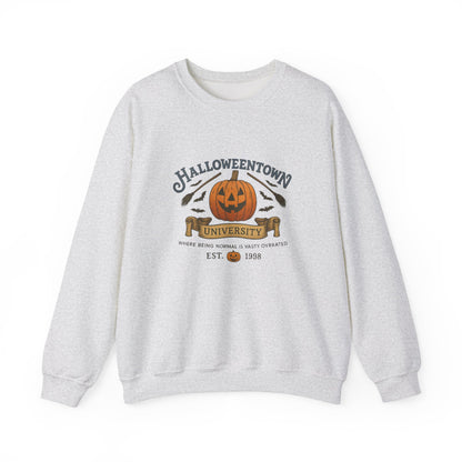 Unisex Heavy Blend™ Funny Collegiate Halloween Sweatshirt – Halloweentown University Style | mw1015