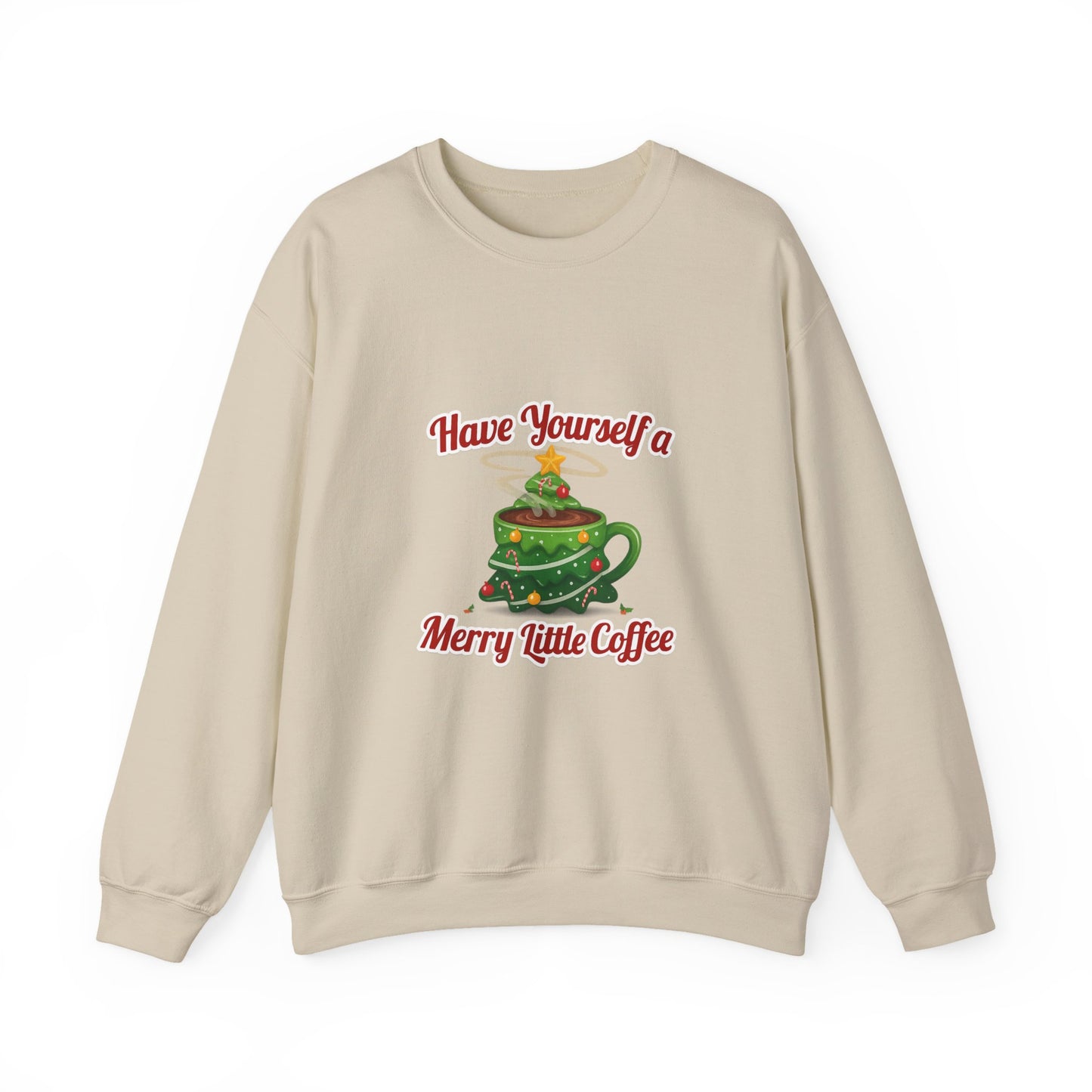 Unisex Heavy Blend™ mw2131 | Have Yourself a Merry Little Coffee Christmas Sweatshirt – Funny Holiday Coffee Lover Crewneck, Festive Xmas Gift
